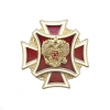 Значок метал крест с орлом РФ малый 2,5 см